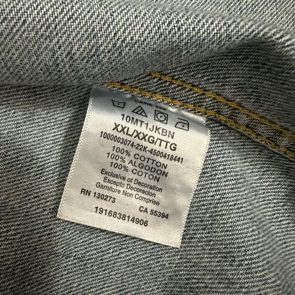 NWT WRANGLER Cowboy Cut Unlined Denim Jacket in Blue #10MT1JKBN - Picture 6 of 8